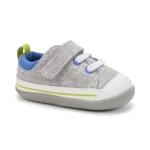 See Kai Run Stevie II First Walker Sneakers - Gray Jersey/Lime