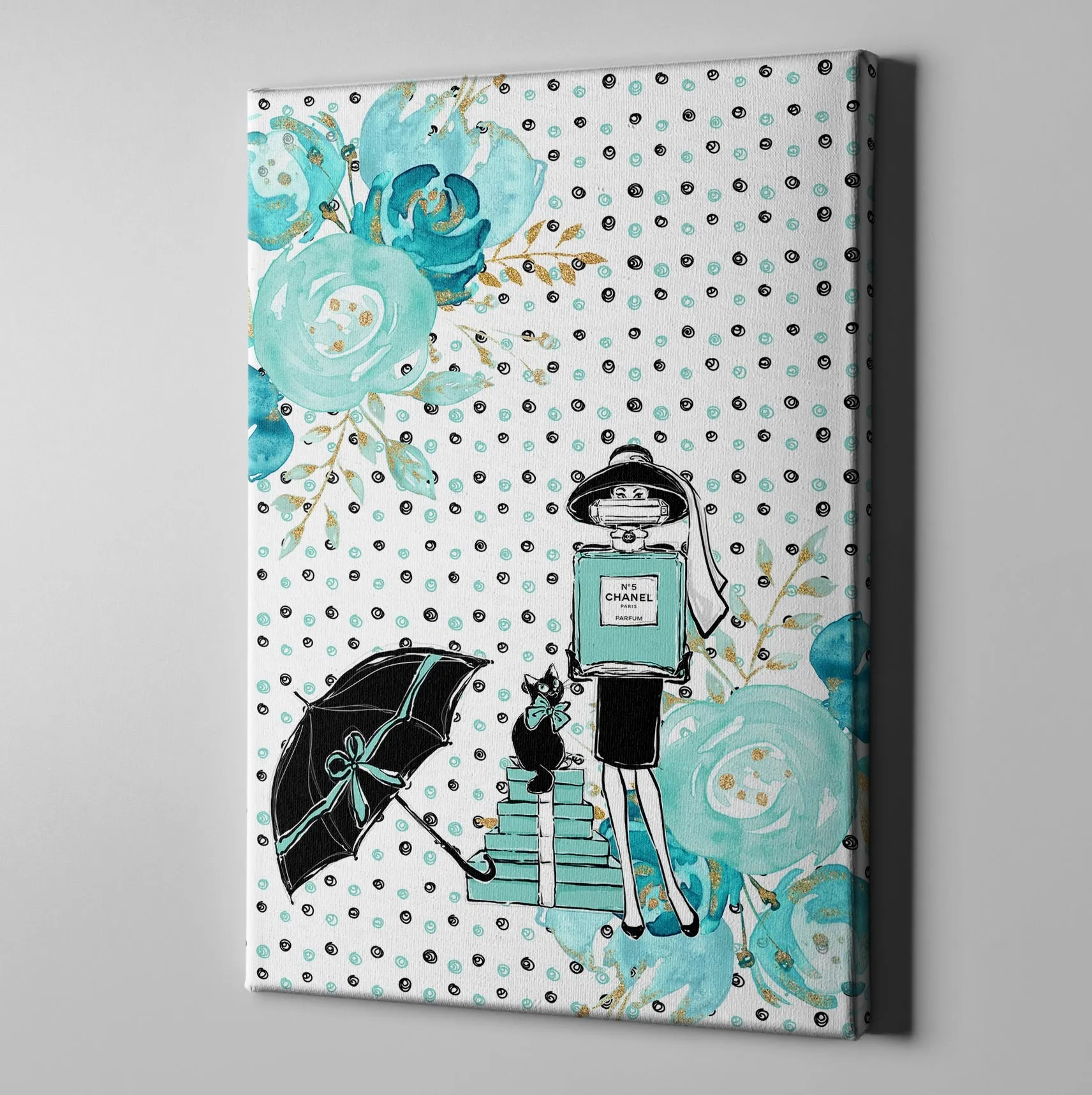 Shopping with Audrey Breakfast at Tiffany Inspired Fashion Gallery Wrapped Canvas