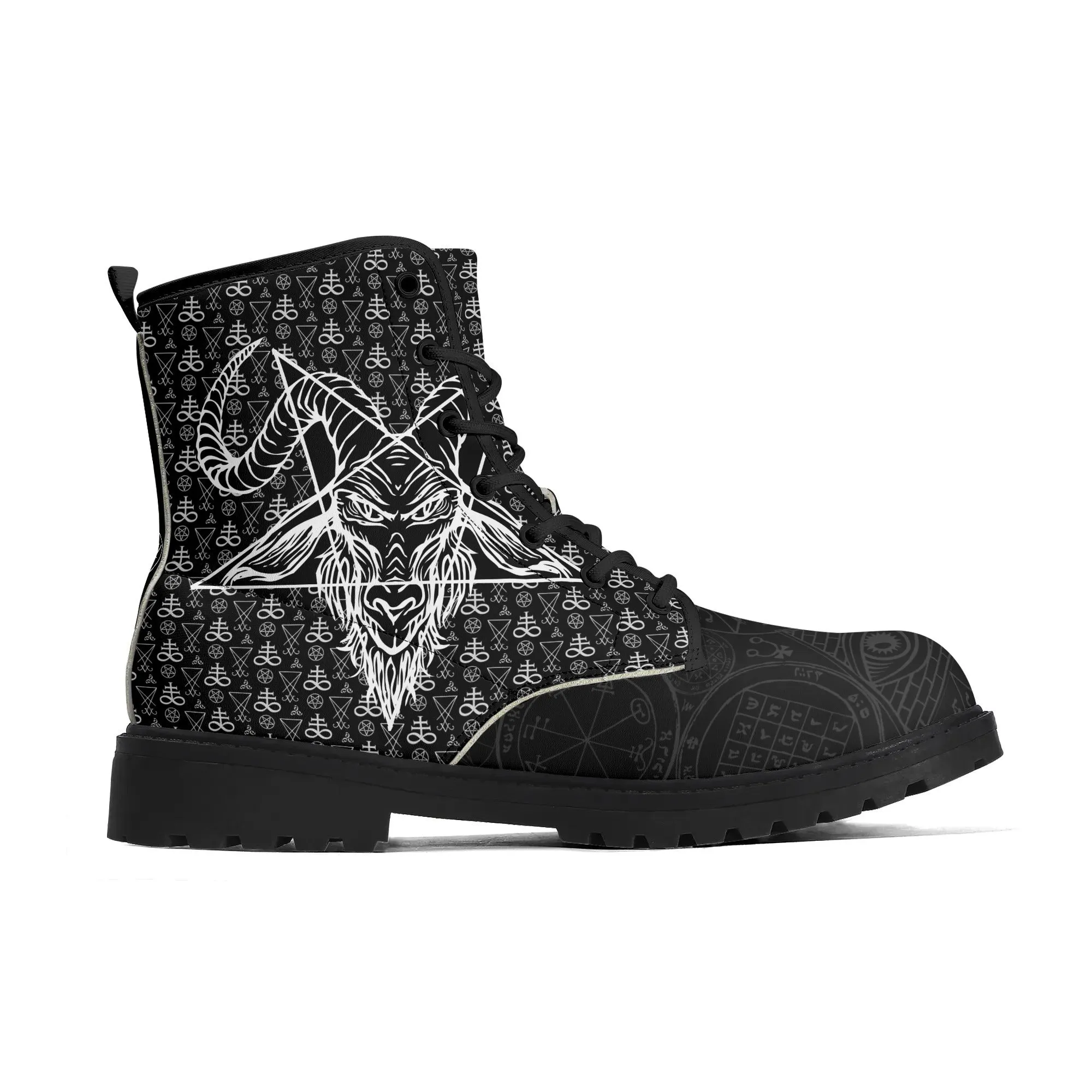 Sigil of Baphomet Mens Leather Boots