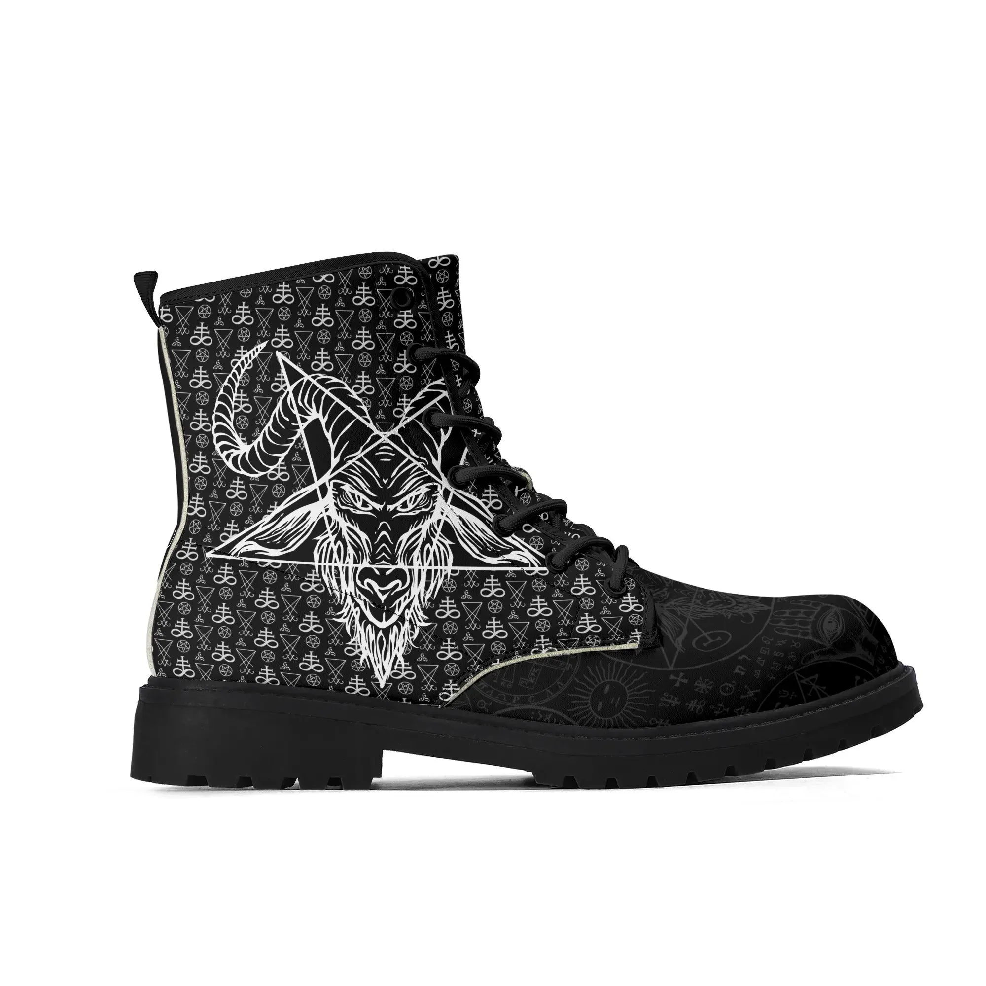 Sigil of Baphomet Mens Leather Boots