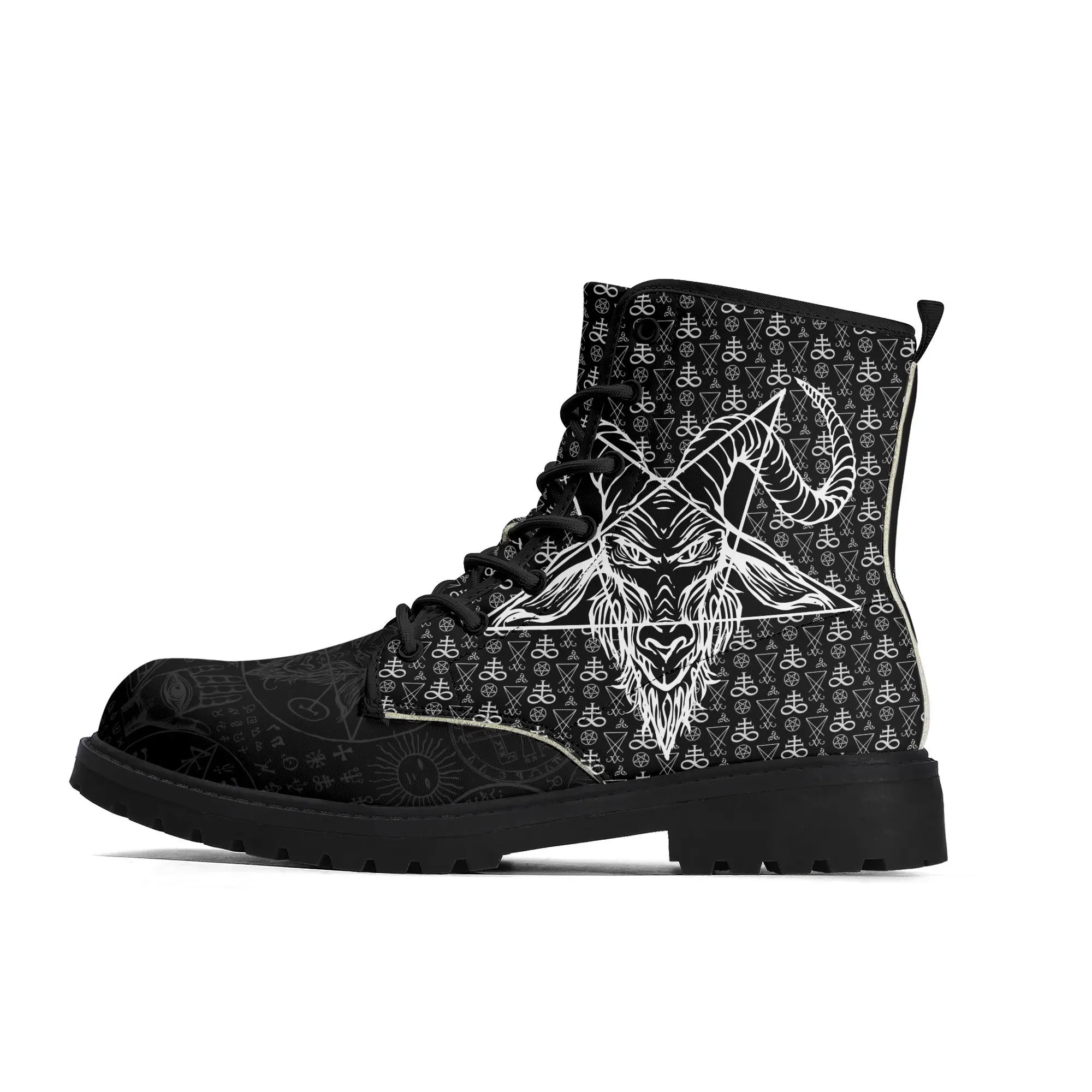 Sigil of Baphomet Mens Leather Boots