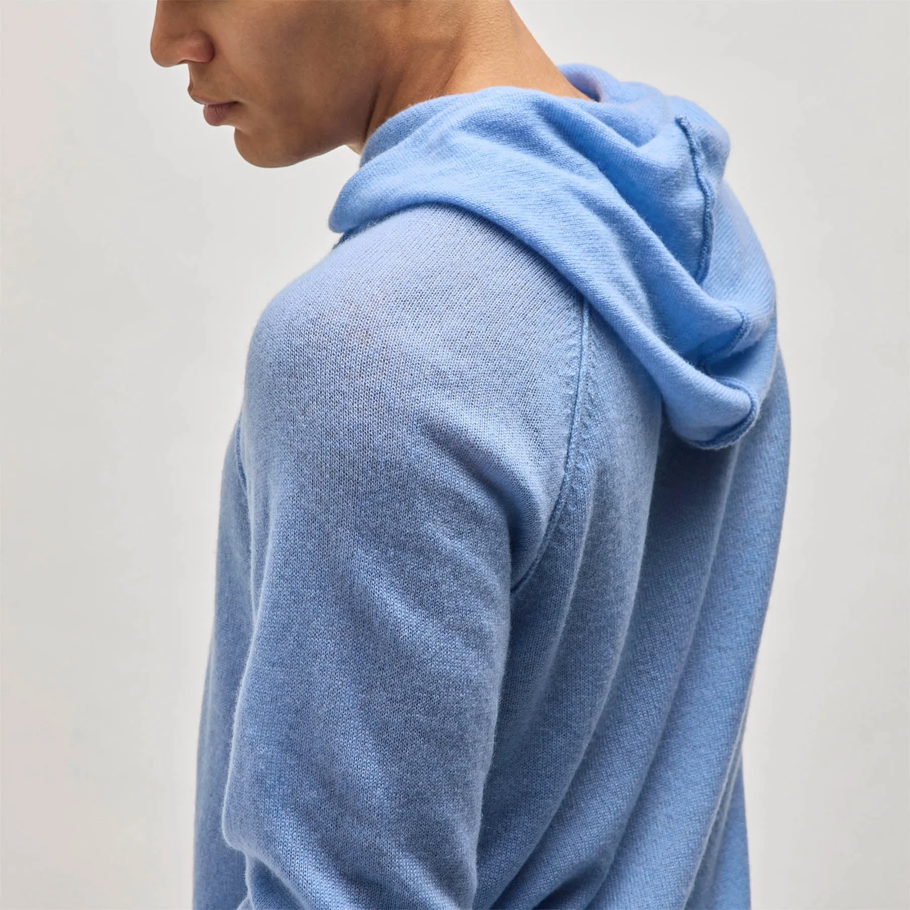 Soft Featherweight Cashmere Hoodie - Coast