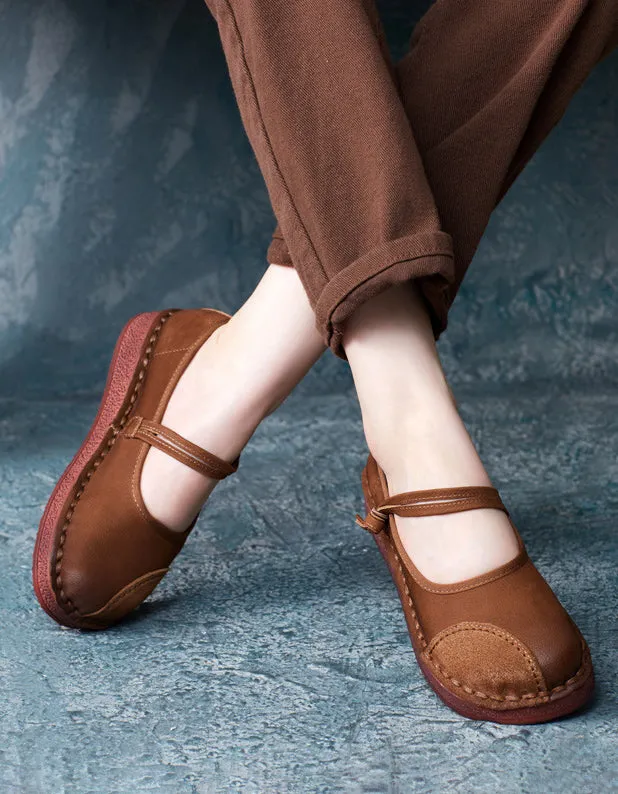 Soft Soles Handmade Retro Flat Walking Shoes