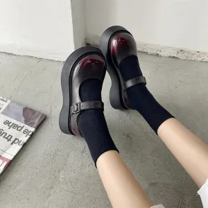 Sohiwoo Japanese JK small leather shoes college style big head doll princess shoes Lolita retro Mary Jane women's shoes cosplay cos