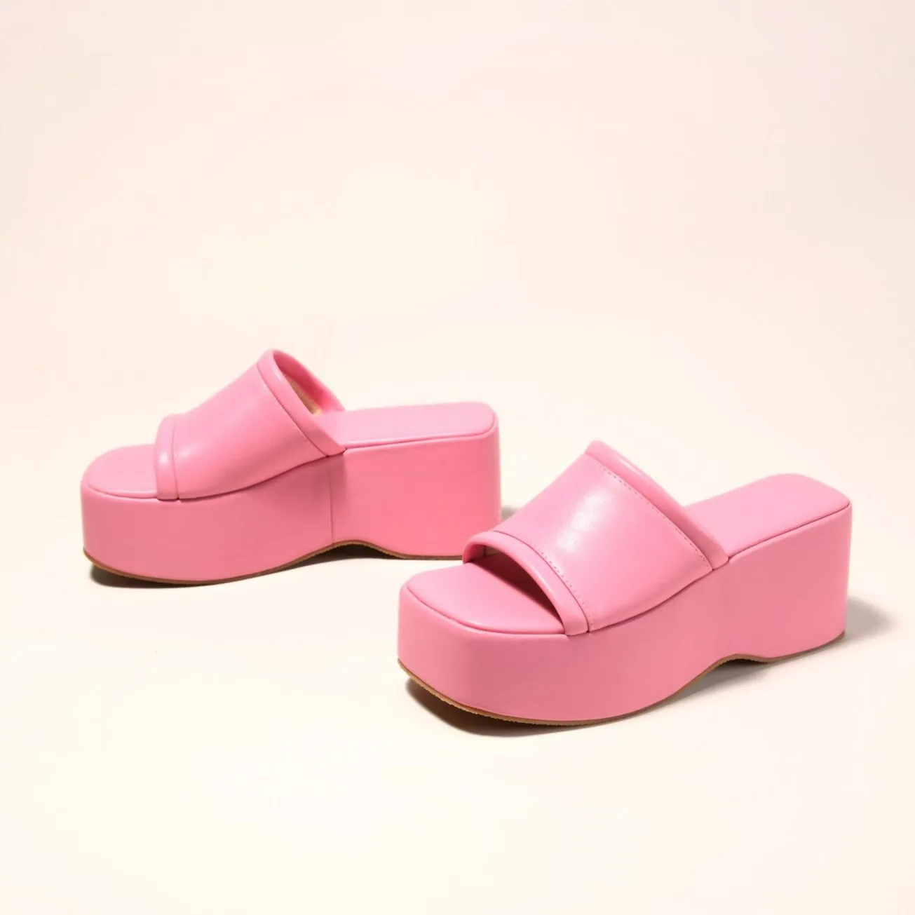 Solid Color Wedges Slippers