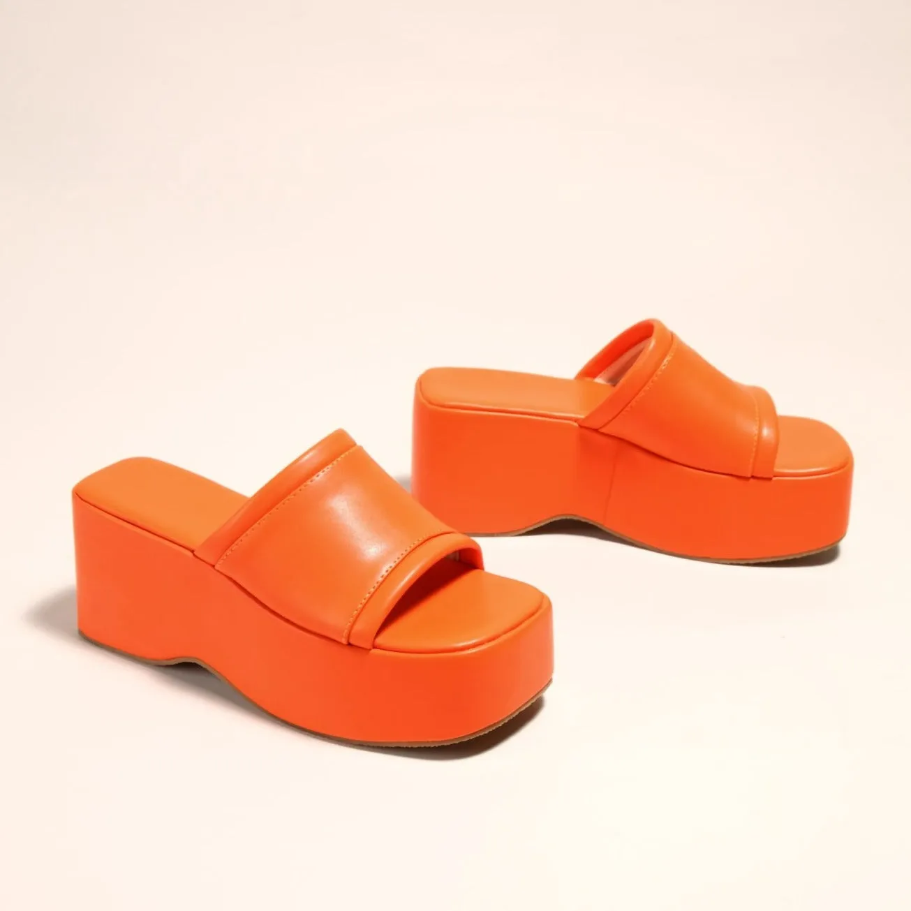 Solid Color Wedges Slippers