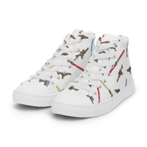 Space Weapon Men’s High Top Canvas Shoes