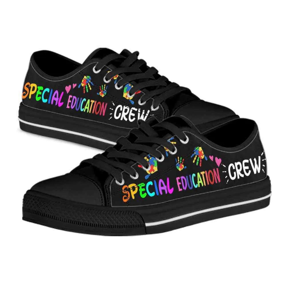 Sped Teacher Special Education Crew Hands Low Top Shoes, Teacher Shoes, Low Top Sneakers