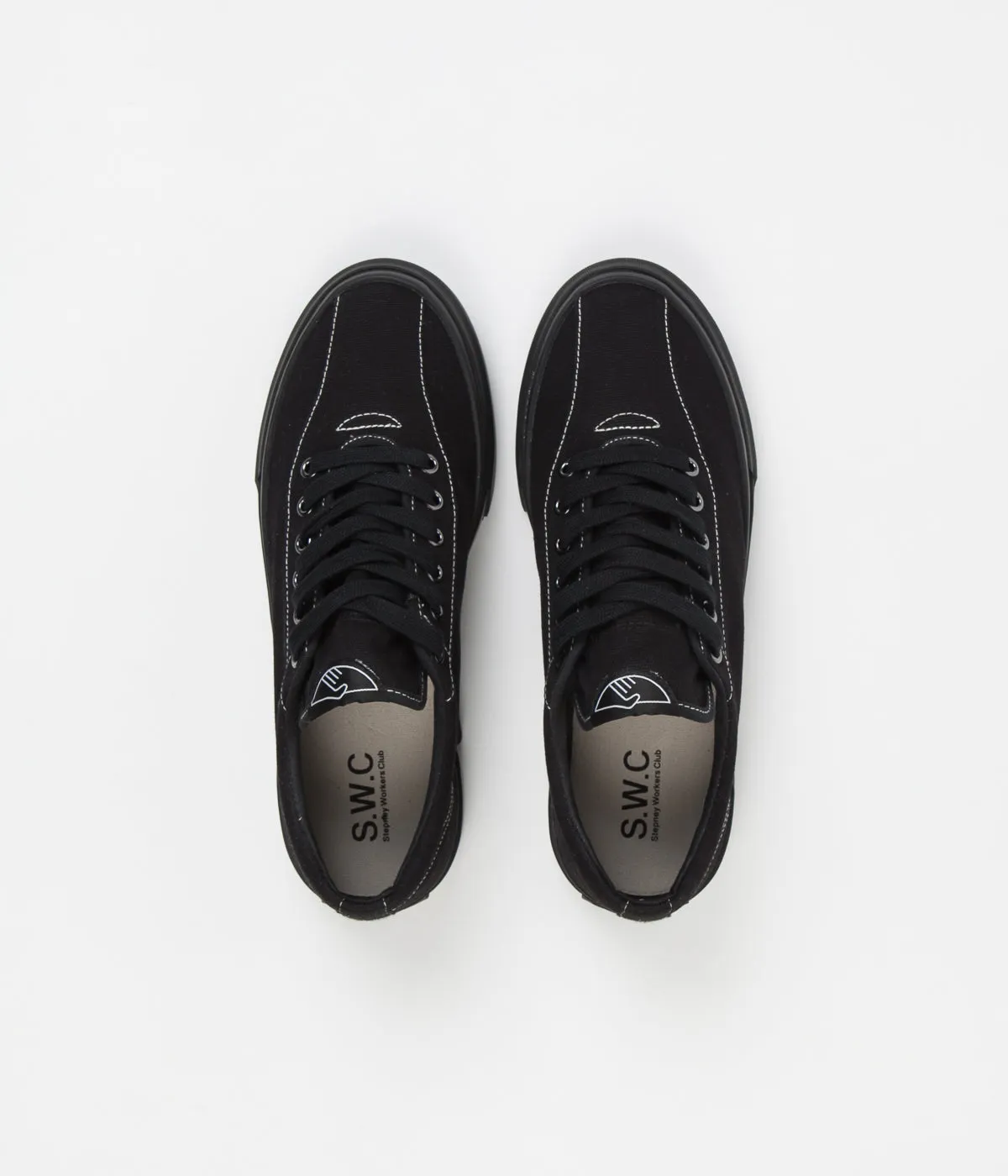 Stepney Workers Club Dellow Canvas Shoes - Matt Black