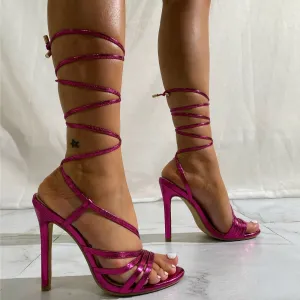 Strappy  Stiletto Heeled Sandals