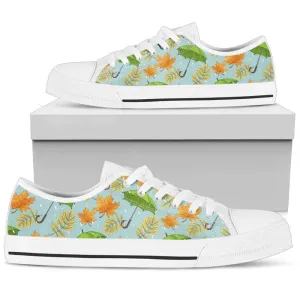 Stylish Fall Charm Women Low Top Shoes, Low Top Sneaker, Low Top Canvas Shoes