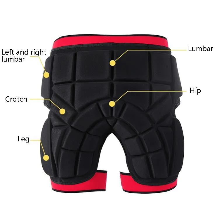 SULAITE Roller Skating Protective Equipment Fishing Pants Outdoor Sports Drop Diaper Pants Protective Gear, Size: L(Black)