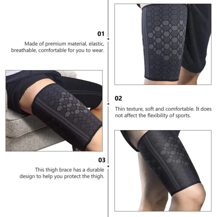 Thigh Protection Compression Bandage High Elastic Knitted Nylon Sports Protective Gear, Size: S