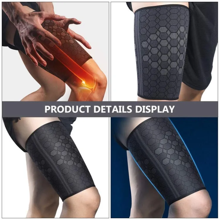 Thigh Protection Compression Bandage High Elastic Knitted Nylon Sports Protective Gear, Size: S