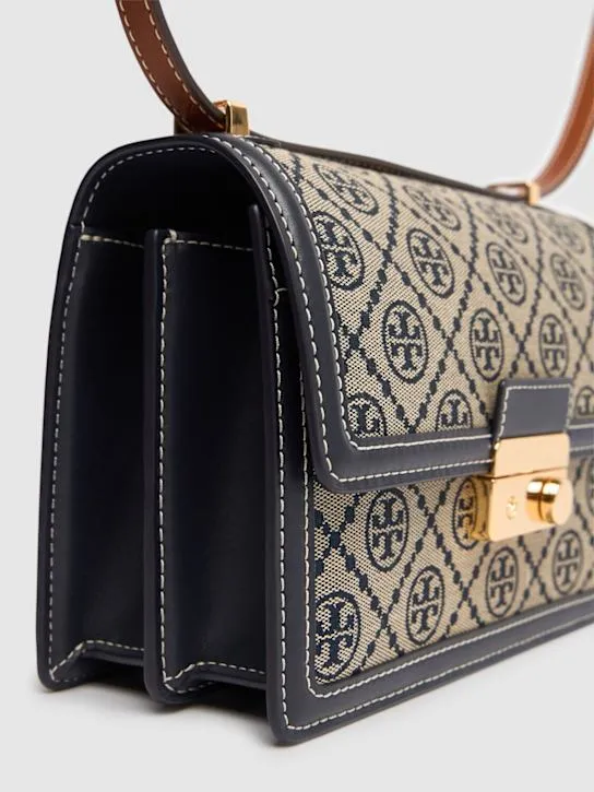 Tory Burch   T Monogram canvas shoulder bag 