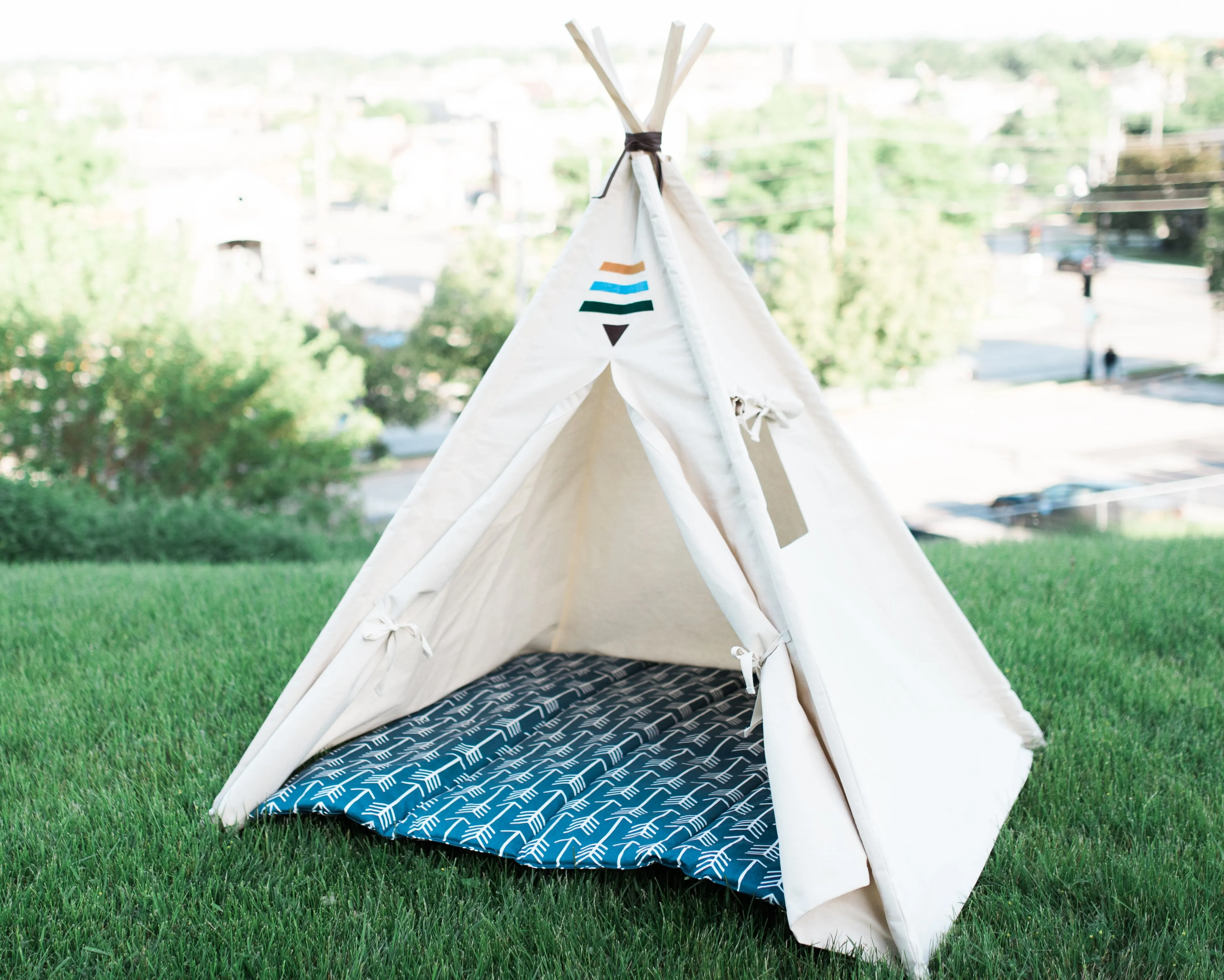 Tribal Teepee, Four Sizes, Canvas Kids Tent, Childrens Play Tepee Playhouse, Includes Window