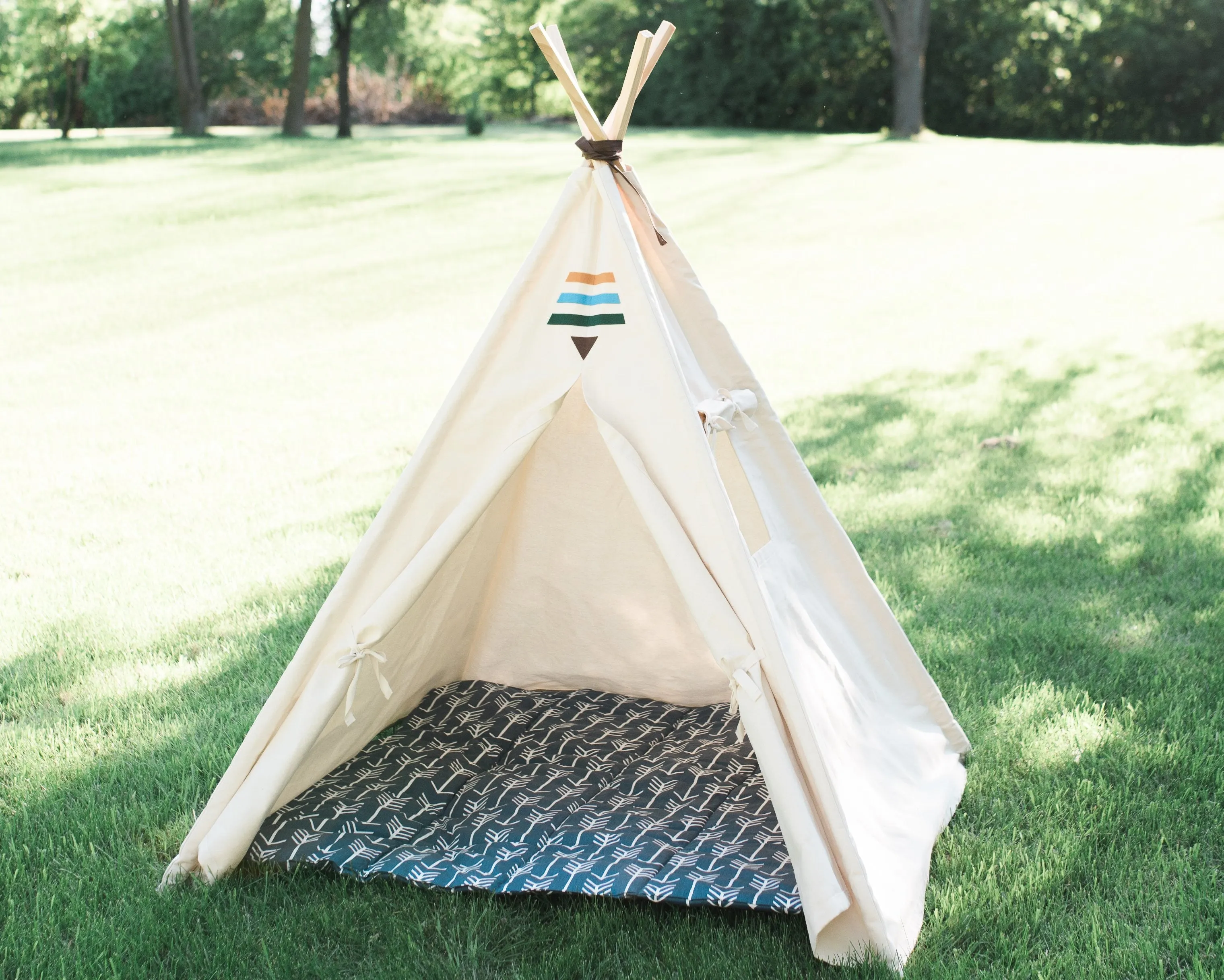 Tribal Teepee, Four Sizes, Canvas Kids Tent, Childrens Play Tepee Playhouse, Includes Window