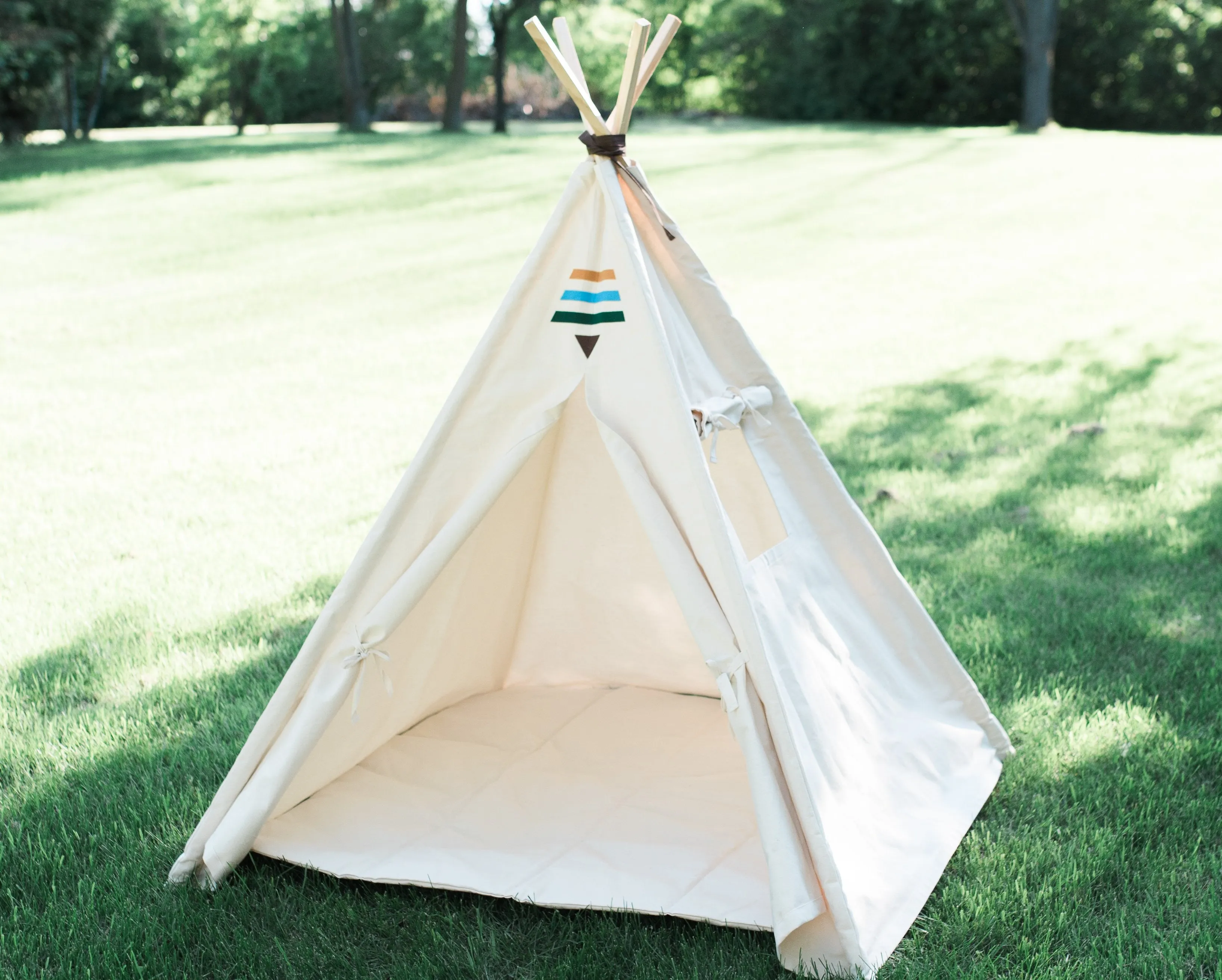 Tribal Teepee, Four Sizes, Canvas Kids Tent, Childrens Play Tepee Playhouse, Includes Window