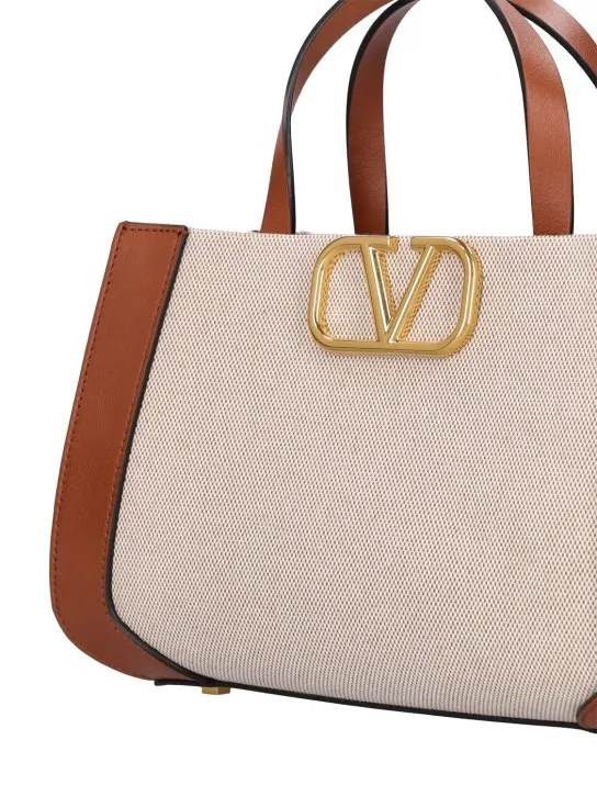 Valentino Garavani   Vlogo Signature small canvas tote bag 