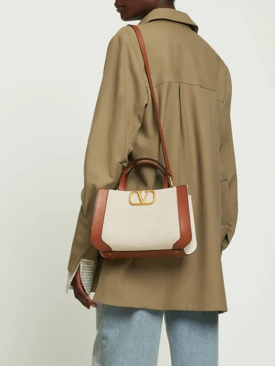 Valentino Garavani   Vlogo Signature small canvas tote bag 