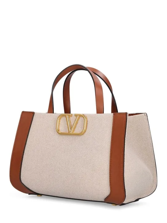 Valentino Garavani   Vlogo Signature small canvas tote bag 