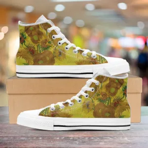 van Gogh's Sunflowers High Tops Women's Shoes