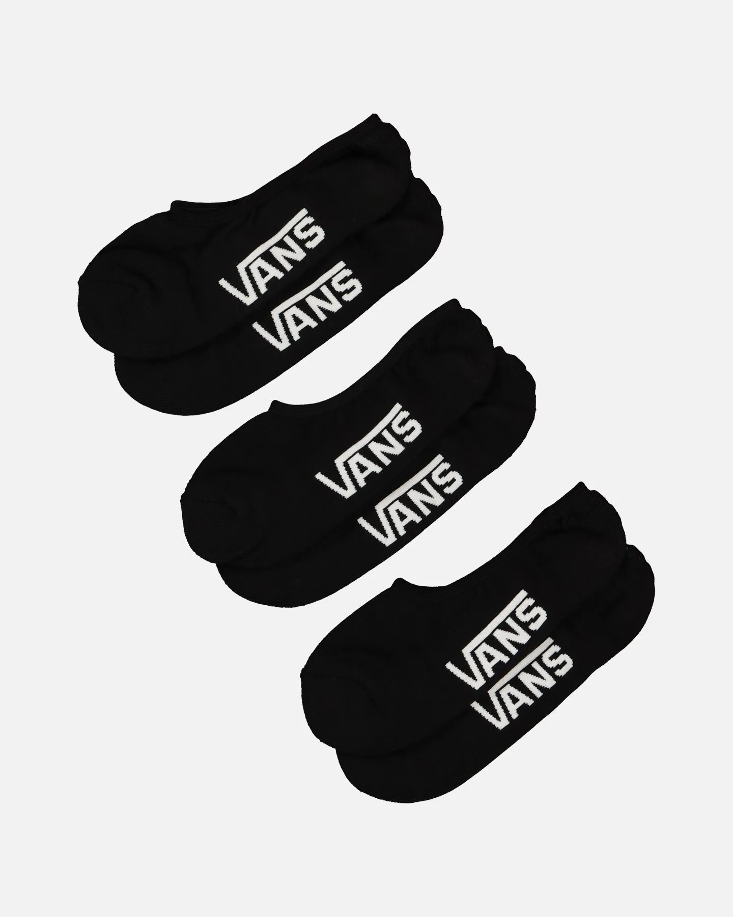 Vans Classic Super No Show Socks 9.5-13 3 Pack Black