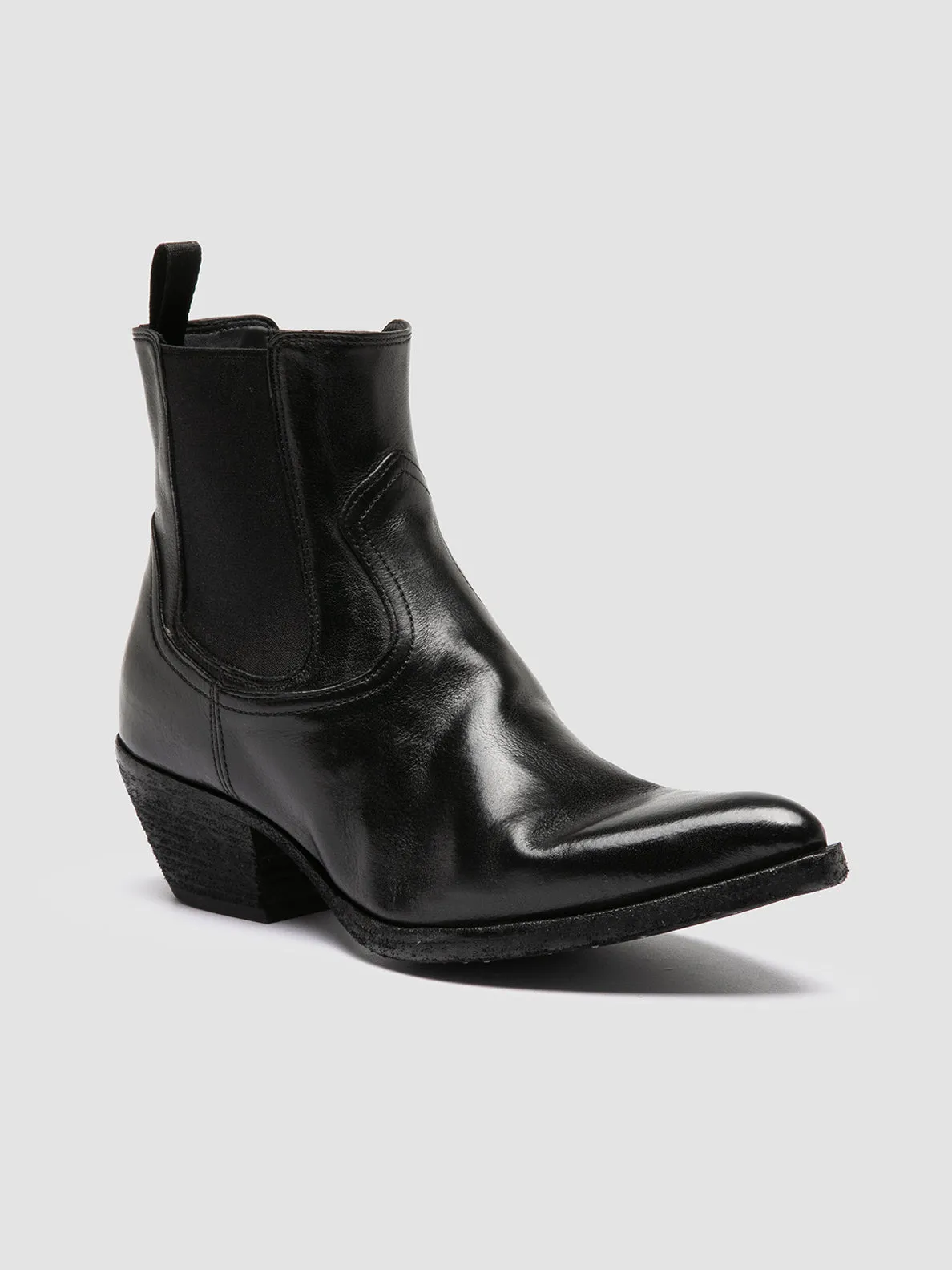 WANDA DD 102 - Black Leather Chelsea Boots