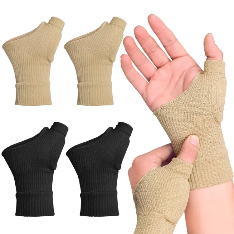 Warm and Cold Protection Gym Half Finger Gloves, Size: L(Skin Color)