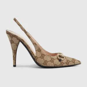 Women's canvas slingback pump