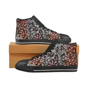 Women's Cheetah Print Canvas High Top Shoes