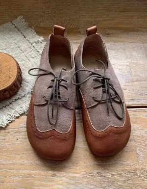 Women's Handmade Oxford Style Retro Flats