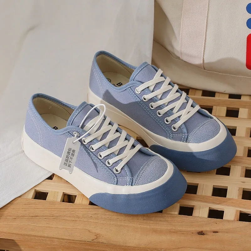 Women's Height Increasing Easy Wear Leisure Muffin Canvas Shoes