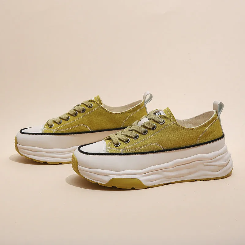 Women's Summer Breathable Korean Style Platform Height Canvas Shoes