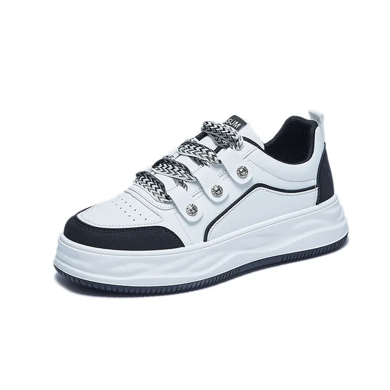 Women's White Fashionable Spring Platform Female Canvas Shoes