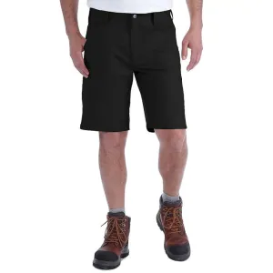 WORK SHORTS IN RUGGED FLEX CANVAS BLACK